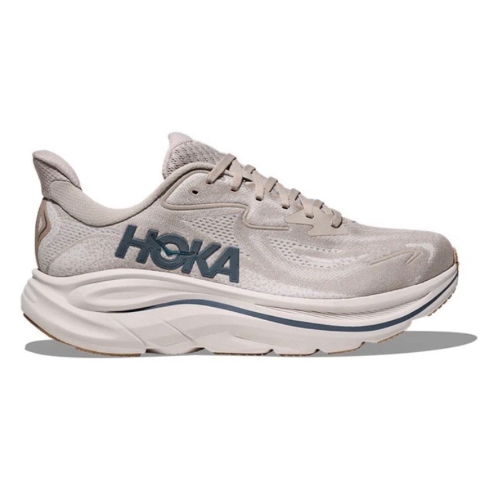 $155 Hoka Men's Clifton 10 Grey White Road Running Athletic Sneakers Size 11